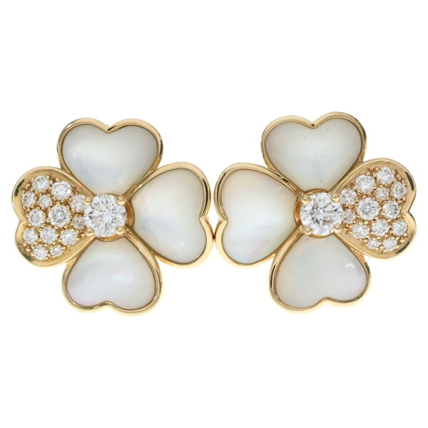 Van Cleef & Arpels(ヴァンクリーフアンドアーペル) コスモス イヤリング ピアス ピンクゴールド VCARO5BX00【中古】【程度B】【カラーゴールド】【取扱店舗新宿】