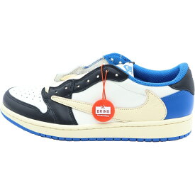 NIKE(ナイキ) サイズ:27.5cm ×TRAVIS SCOTT FRAGMENT DESIGN AIR JORDAN 1 LOW OG SP DM7866-140 エアジョーダン1 ローカットスニーカー ブルー US9.5/27.5m【新古品/中古】【程度S】【カラーブルー】【取扱店舗BRING KICKS】