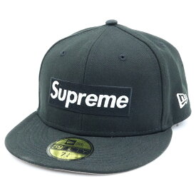 SUPREME(シュプリーム) サイズ:7 3/8 22AW×NEW ERA Money Box Logo Cap ニューエラ マネー ボックスロゴ キャップ 帽子 ブラック -【中古】【程度B】【カラーブラック】【オンライン限定商品】