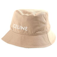 CELINE(セリーヌ) サイズ:L ロゴデザイン バケットハット 帽子 ベージュ 2AU3B968P .03BM【中古】【程度B…