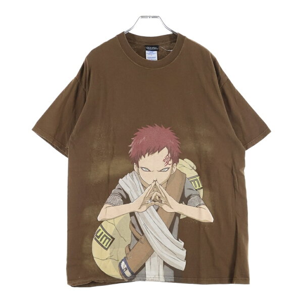 VINTAGE(ヴィンテージ) サイズ:L 00S VINTAGE NARUTO GAARA TEE ヴィンテージ ナルト 我愛羅 クルーネック半袖Tシャツ カットソー ブラウン【中古】【程度B】【カラーブラウン】【取扱店舗AWESOME高円寺店】
