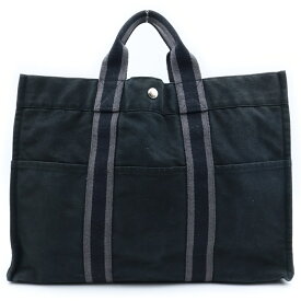 HERMES(エルメス) フールトゥーMM ハンドバッグ トートバッグ ブラック キャンバス【中古】【程度B】【カラーブラック】【オンライン限定商品】