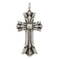 CHROME HEARTS(クロムハーツ) DBL CH CRS ダブルCHクロスチャーム ペンダントトップ シルバー BCA248【中…