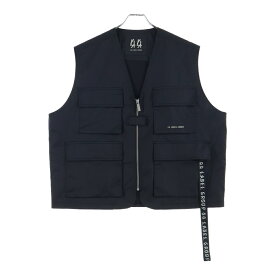 NO BRAND(ノーブランド) サイズ:50 LABEL GROUP 44 レーベルグループ マルチポケット ジップアップベスト ブラック【中古】【程度A】【カラーブラック】【取扱店舗BRING仙台店】