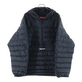 SUPREME(シュプリーム) サイズ:XL 25AW Micro Down Half Zip Hooded Pullover マイクロダウン ハーフジップ フーデッドプルオーバーパーカー ブラック【新古品/中古】【程度S】【カラーブラック】【取扱店舗BRING札幌店】