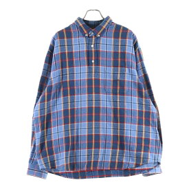 SUPREME(シュプリーム) サイズ:L 23SS Pullover Plaid Flannel Shirt プルオーバー フランネル長袖シャツ ブルー【中古】【程度B】【カラーブルー】【取扱店舗原宿】