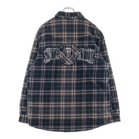 SUPREME(シュプリーム) サイズ:XL 25AW ×True Religion Quilted Lined Plaid Flannel Shirt トゥルーレリジョン キルテッド ラインド プレイド フランネルシャツ チェック長袖シャツ ブラウン【中古】【程度B】【カラーブラウン】【取扱店舗BRINGアメリカ村店】