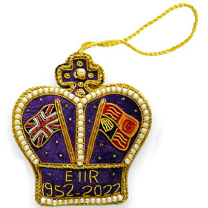 HIGHGROVE nCO[u GUxX݈70NLO^/PLATINUM JUBILEE EMBROIDERED CROWN DECORATION/ppB CMX p/`[Y^c邨X NEEEhJE