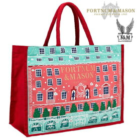 フォートナム&メイソン Piccadilly House Christmas Bag for Life エコバッグ(底板があって丈夫）【表裏文字表示異なります】【日本未発売】2023年新発売イギリス王室御用達【宅配便送料無料】【RCP】