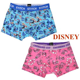 ☆Disney【スティッチ ・不思議の国のアリス/チシャ猫】ディズニー・メンズボクサーブリーフ（Mサイズ・Lサイズ）【メール便送料無料（日時時間指定不可】【宅配便有料】【代引の場合(宅配便送料+代引手数料\324)】ラッピング不可