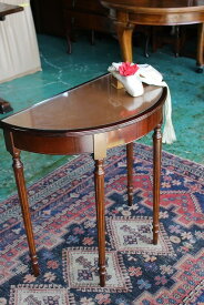 イギリスアンティーク家具 コンソールテーブル ハーフムーンテーブル サイドテーブル 英国製 r-98