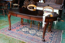 ★在庫一掃セール★ イギリス アンティーク 家具 エクステンションテーブル ラウンド ダイニングテーブル 英国製 mh-1104