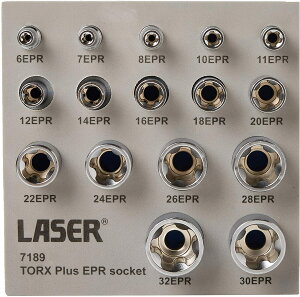 �y���������zLaser-7189 Torx Plus EPR �\�P�b�g�Z�b�g 1/4D, 3/8D, 1/2D 16pc