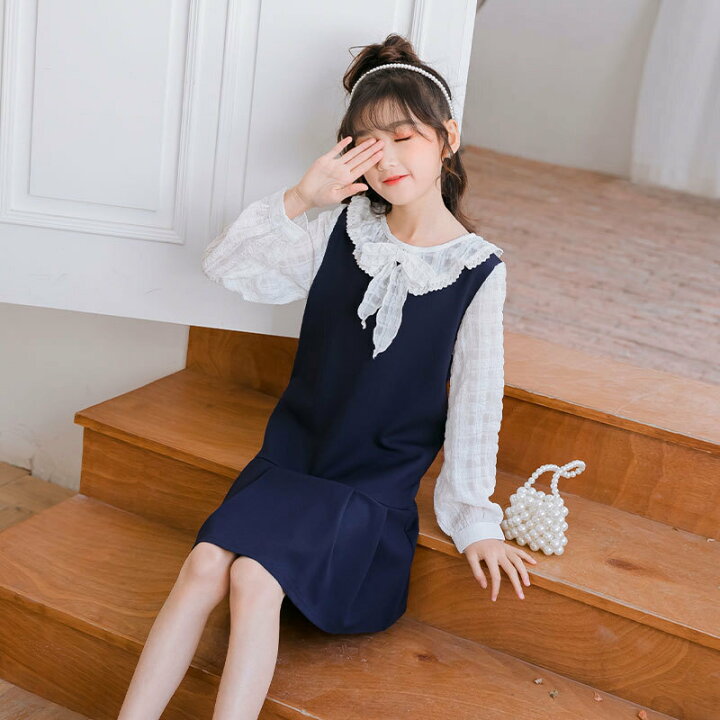 楽天市場 キッズ 子供服 女の子 フォーマル ワンピース 襟 長袖 入学式 卒園式卒服 発表会 結婚式 カジュアル キッズ プチプラ ジュニア おしゃれ 安い かわいい ブライトン