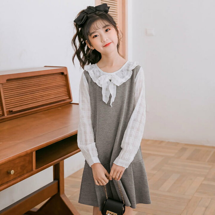 楽天市場 キッズ 子供服 女の子 フォーマル ワンピース 襟 長袖 入学式 卒園式卒服 発表会 結婚式 カジュアル キッズ プチプラ ジュニア おしゃれ 安い かわいい ブライトン