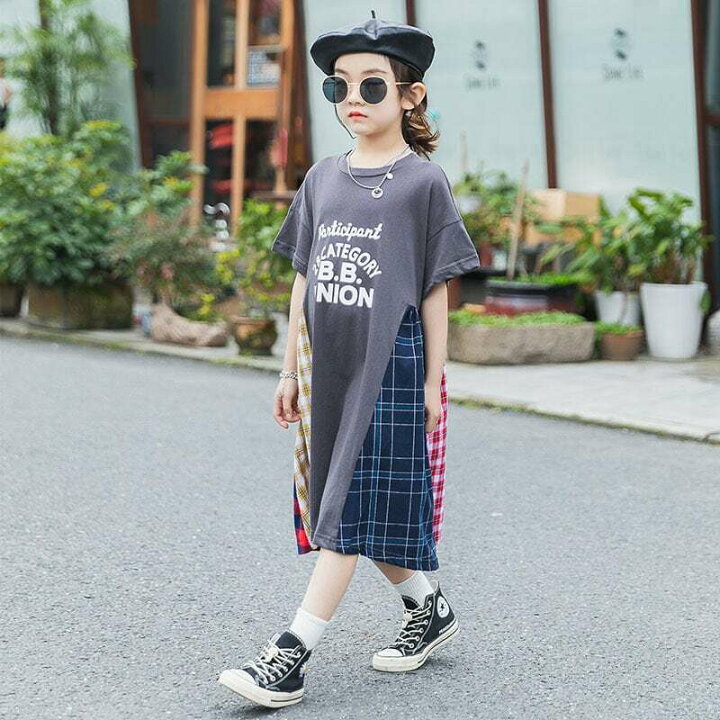 楽天市場 子供服 夏 ワンピース 女の子 ロングｔシャツ 子ども服 キッズ 韓国風 ポロシャツ 可愛い 子供ワンピース ルームウェア 部屋着 ファッション ネグリジェ ガールズ ナチュラル 小学生 中学生 通学 旅行 普段着 写真 リゾート プレゼント ブライトン