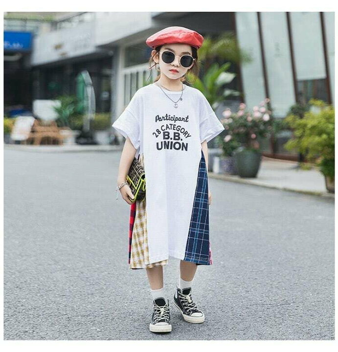 楽天市場 子供服 夏 ワンピース 女の子 ロングｔシャツ 子ども服 キッズ 韓国風 ポロシャツ 可愛い 子供ワンピース ルームウェア 部屋着 ファッション ネグリジェ ガールズ ナチュラル 小学生 中学生 通学 旅行 普段着 写真 リゾート プレゼント ブライトン