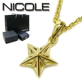 NICOLE ニコル メンズ シルバー925 ネックレス スターペンダント NC-LS271NY イエローゴールド