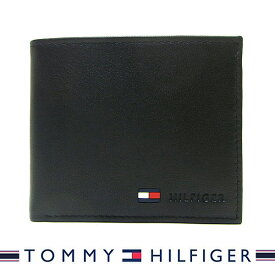 トミーヒルフィガー 財布 TOMMY HILFIGER 二つ折り財布 メンズ ブラック Stockton 31TL25X016 001