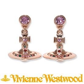 ヴィヴィアン ウエストウッド ピアス 紙袋付 Vivienne Westwood PETITE ORB 62020032G002 ピンクゴールド