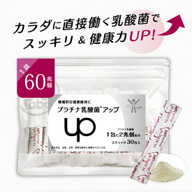 乳酸菌サプリメント1袋60兆個 腸活 免疫維持をサポート オリゴ糖 フラクトオリゴ糖 ナノ型乳酸菌 短鎖脂肪酸 食物繊維 日本製 国内製造 プラチナ乳酸菌UP（1包2兆個30包入）
