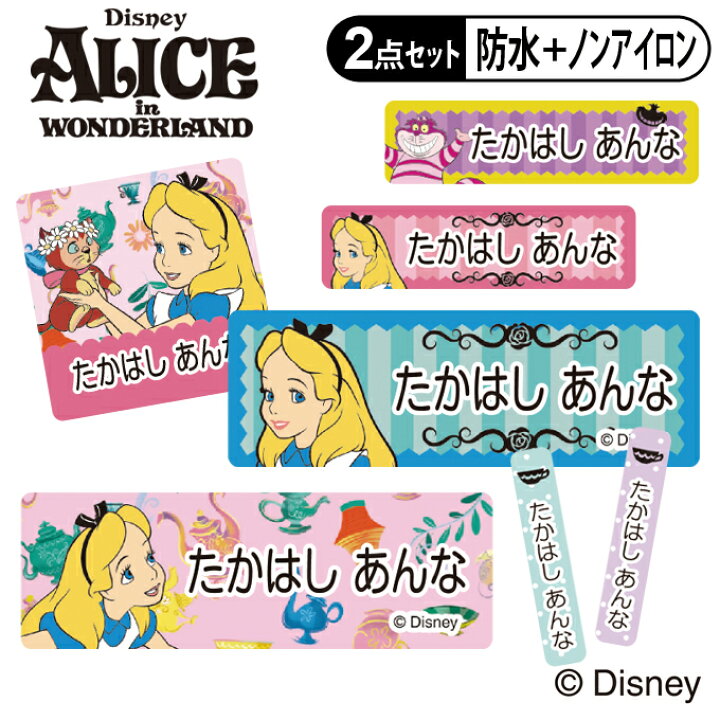 お名前シール タグ用シール 防水 Pr入園 2点セット 食洗機 キャラクター 耐水 レンジ ディズニー 入学 ノンアイロン 送料無料 シンデレラ