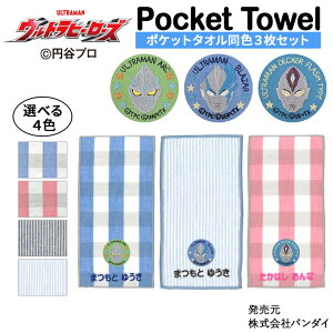 名入れ 刺繍 ポケットタオル ウルトラマンアーク ウルトラヒーローズ 3枚 名前 子供 男の子 ギフト ハンドタオル キャラクター ORガーゼ シンプル プレゼント ラッピング 入園 入学 卒園 卒業
