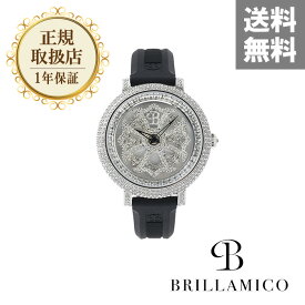 【正規取扱店】【1年保証】BRILLAMICO LILY 40MM BLACK ＜シリコンベルト＞正規取扱店 ブリラミコ 腕時計 スワロフスキー レディース メンズ 人気 ブランド ● 送料無料● ラッピング無料