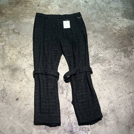 el conductorH　コンダクター　MIXED TWEED BONDAGE TROUSERS　定価57200円　SIZE 4.PD22AP04　【表参道t12】【メンズ】【中古】