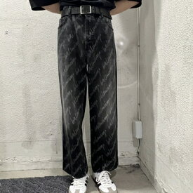 BALENCIAGA　バレンシアガ　ダメージ加工デニムパンツ Cropped Logo Jean SIZE24.168cm52kg 600235　TMW21　【表参道t04】【レディース/メンズ使用可能】【中古】