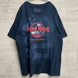 Hard Rock Cafe ハードロックカフェ Tシャツ ネイビー sizeL 【中目黒B07】【中古】【メンズ】