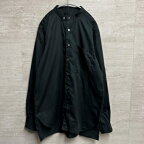 SHINYA シンヤ Astolfo black clasurol broad バンドカラーシャツ size2 ブラック 【中目黒B11】【中古】【メンズ】