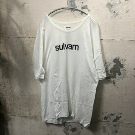 sulvam　サルバム　　ロゴプリントTシャツ　S　ホワイト　【表参道t10】【中古】【メンズ】