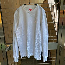 Supreme シュプリーム small box logo l/s tee ロングスリーブカットソー サイズS ホワイト【代官山11】【メンズ】【中古】