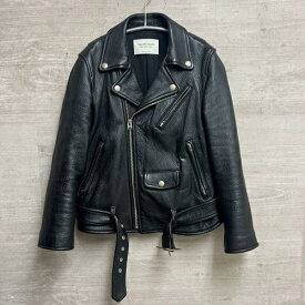 beautiful people ビューティフルピープル 1735402408 deer leather kids riders jacket レザージャケット ブラック size140 【中目黒b12】【レディース】【中古】