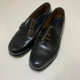 G.H.BASS ジーエイチバス Larson WEEJUNS Black LEATHER SOLE ペニーローファー ブラック【代官山03】【中古】【メンズ】