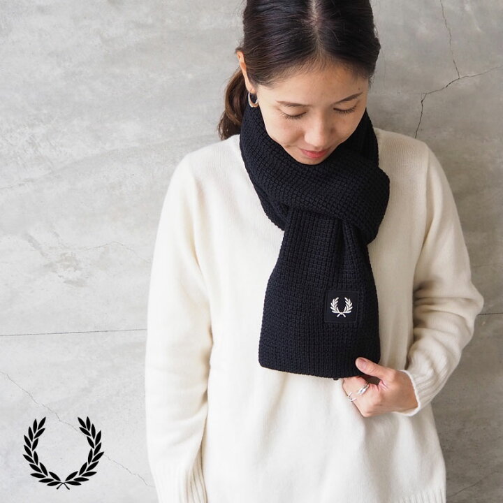 楽天市場】フレッドペリー マフラー FRED PERRY Waffle Knit Ribbed  
