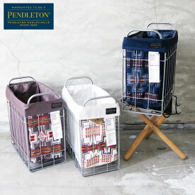 PENDLETON ペンドルトン ランドリー バスケット LAUNDRY SQUARE BASKET 28L 003316 洗濯カゴ 洗濯 カゴ キャスター付き ワイヤーアーツ＆プロ おしゃれ スクエア アメリカン ネイティブ 柄 洗濯物入れ 収納 収納カゴ 整理 雑貨 アウトドア キャンプ ギア収納