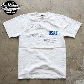 バズリクソンズ Tシャツ 半袖 BUZZ RICKSON'S SLUB YARN TEE USAF 01st BR79173 メンズ 半袖Tシャツ ミリタリー バズリクソン スラブヤーン 日本製 JAPAN アメカジ ミリタリー XL XXL 東洋 東洋エンタープライズ 白 ロゴ プリント