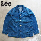 リー Lee デニム カバーオール メンズ DUNGAREES LOCO JACKET LT0659-17000 ジャケット デニムジャケット ダンガリー ロゴ ワークコート デニムカバーオール 長袖 アメカジ ワーク 色落ち USED加工