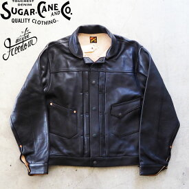 ミスターフリーダム シュガーケーン MISTER FREEDOM × SUGAR CANE レザージャケット MFSC Made in U.S.A. COWHIDE LEATHER RANCH BLOUSE SC80600 メンズ レザー ジャケット 革ジャン USA製 カウハイド ランチ ブルゾン 本革 東洋エンタープライズ