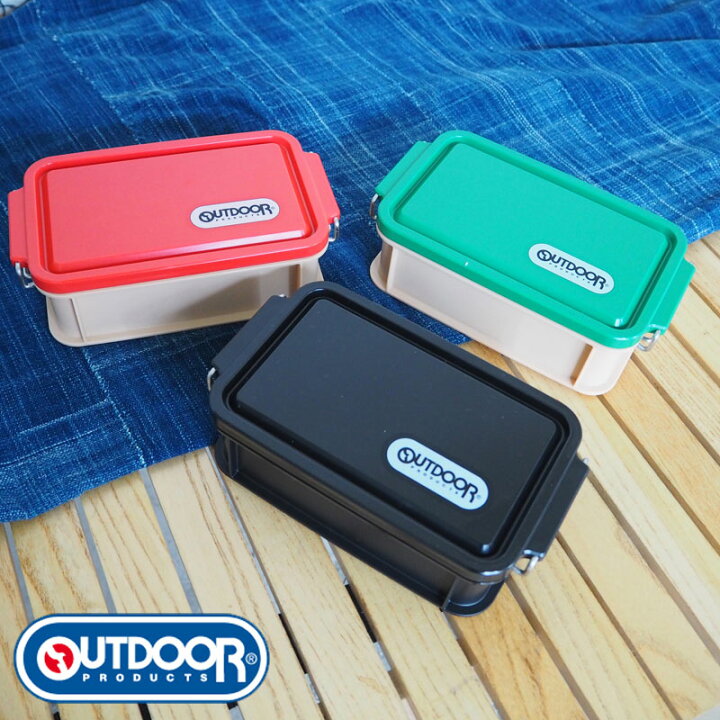 楽天市場 Outdoor Products アウトドアプロダクツ お弁当箱 コンテナ ランチbox Cnt 600 弁当箱 お弁当 ランチボックス 黒 ブラック レッド グリーン ランチ シンプル おしゃれ ロゴ 大人用 男性 女性 ピクニック アウトドア 日本製 仕切り 仕切り付き 600ml Good