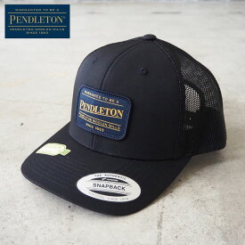 PENDLETON ペンドルトン キャップ CLASSIC PATCH TRUCKER 19807344 メンズ レディース ユニセックス 帽子 ぼうし ハット クラシック ロゴ ワッペン ベースボールキャップ アウトドア サイズ調節可能 おしゃれ 黒 ブラック