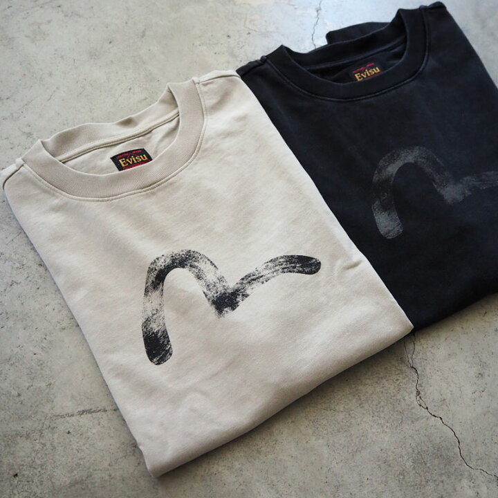 楽天市場】エヴィス Tシャツ メンズ EVISU 半袖 手描きカモメプリント 