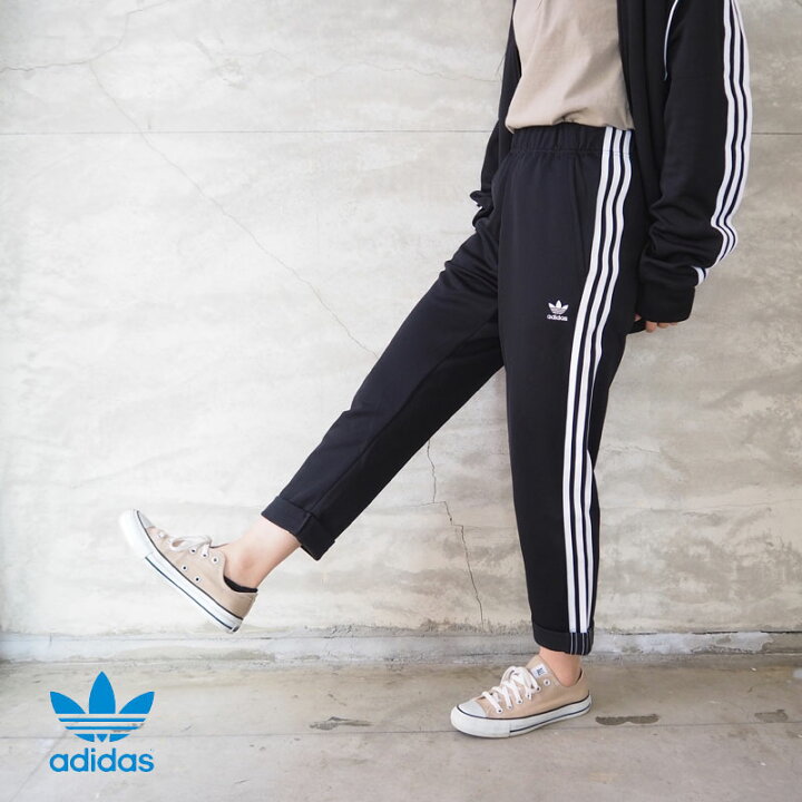 楽天市場 Adidas Originals アディダス オリジナルス パンツ レディース Boyfriend Pants Iya48 ロングパンツ ジャージ テーパードパンツ ロゴ ライン 3本ライン シンプル おしゃれ スポーティ スポーツウェア トレーニングウェア ゆったり ウエストゴム ジム 黒