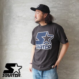 スターター Tシャツ STARTER メール便可 S星マーク TEE X50206J メンズ 半袖 スターターTシャツ 半袖Tシャツ ビッグロゴ ショートスリーブ ロゴ プリント アメカジ ストリート スケーター 白 黒 ホワイト ブラック おしゃれ