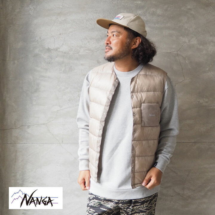 ナンガ メンズ ダウンベスト 正規販売店 NANGA インナーダウン INNER DOWN VEST ND2441-1A900 BLK BLACK