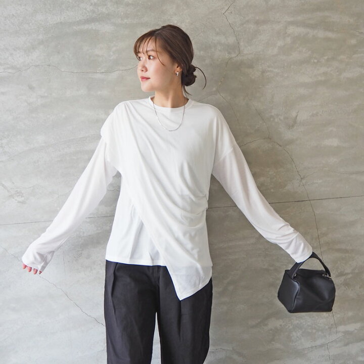 楽天市場】TODAYFUL トゥデイフル ロンT レディース Asymmetry Drape 