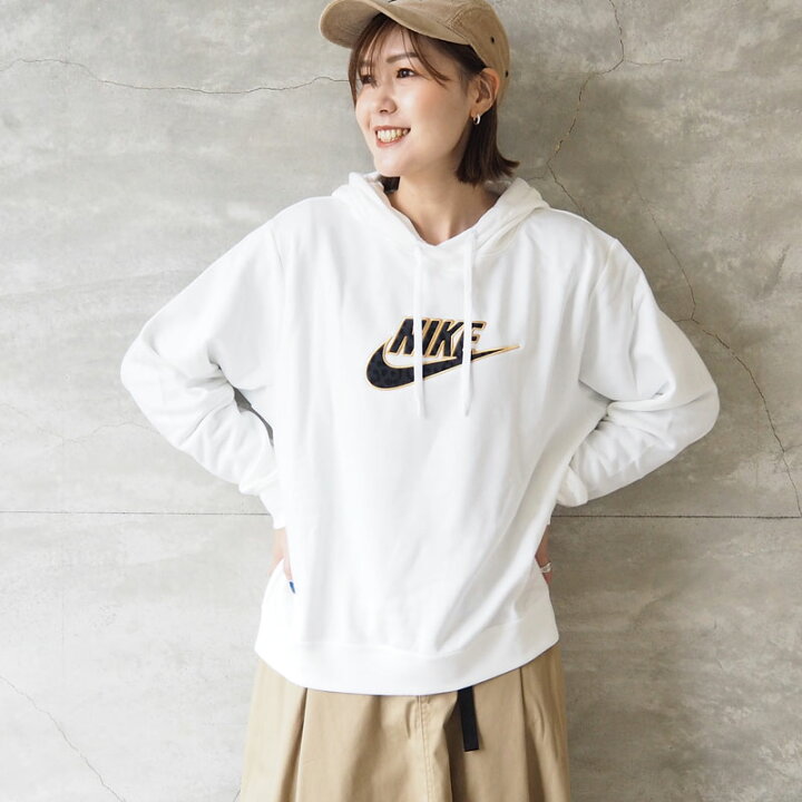 楽天市場 Nike ナイキ フリースパーカー レディース ウィメンズ フリース パーカー Dd59 100 トレーナー ロゴ ヒョウ柄 レオパード 白 ホワイト おしゃれ シンプル スポーティ カジュアル ママコーデ オーバーサイズ ゆったり 秋 冬 Good Holiday グッドホリデイ