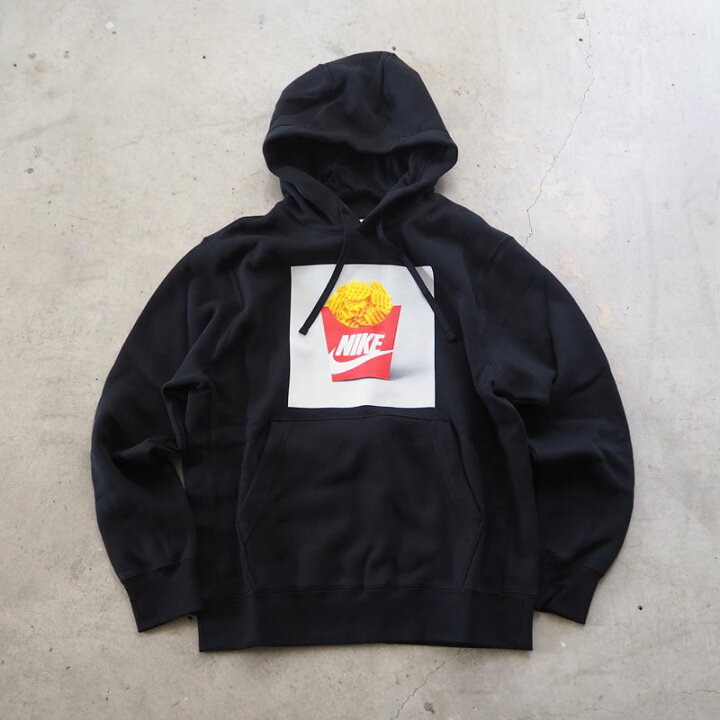 楽天市場 Nike ナイキ パーカー Nsw So Food Po L S Hoodie Dm2275 010 メンズ レディース フリース スウェット 裏起毛 ポテト プリント 長袖 フード カジュアル シンプル アメカジ スポーツ おしゃれ 大人 フーディー パーカ ブランドロゴ 黒 ブラック